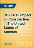 COVID-19 Impact on Construction in The United States of America (USA) (Update 3)- Product Image