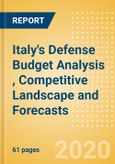 Italy's Defense Budget Analysis (FY 2020), Competitive Landscape and Forecasts- Product Image