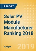 Solar PV Module Manufacturer Ranking 2018- Product Image
