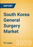 South Korea General Surgery Market Outlook to 2025 - Access Instruments, Aesthetic Devices, Aesthetic Lasers and Energy Devices and Others- Product Image