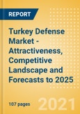 Turkey Defense Market - Attractiveness, Competitive Landscape and Forecasts to 2025- Product Image