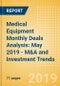 Medical Equipment Monthly Deals Analysis: May 2019 - M&A and Investment Trends - Product Thumbnail Image