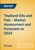 Thailand Oils and Fats - Market Assessment and Forecasts to 2024- Product Image