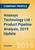 Anaxsys Technology Ltd - Product Pipeline Analysis, 2019 Update- Product Image