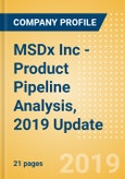 MSDx Inc - Product Pipeline Analysis, 2019 Update- Product Image