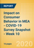 Impact on Consumer Behavior in MEA - COVID-19 Survey Snapshot - Week 10- Product Image