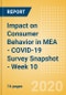Impact on Consumer Behavior in MEA - COVID-19 Survey Snapshot - Week 10 - Product Thumbnail Image