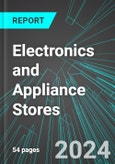 Electronics and Appliance Stores (U.S.): Analytics, Extensive Financial Benchmarks, Metrics and Revenue Forecasts to 2030, NAIC 443000- Product Image