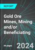 Gold Ore Mines, Mining and/or Beneficiating (U.S.): Analytics, Extensive Financial Benchmarks, Metrics and Revenue Forecasts to 2030, NAIC 212221- Product Image