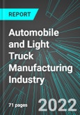 Automobile (Car) and Light Truck Manufacturing (may incl. Autonomous or Self-Driving) Industry (U.S.): Analytics and Revenue Forecasts to 2028- Product Image