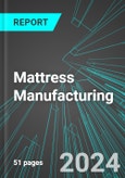 Mattress Manufacturing (U.S.): Analytics, Extensive Financial Benchmarks, Metrics and Revenue Forecasts to 2030, NAIC 337910- Product Image