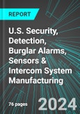 U.S. Security, Detection, Burglar Alarms, Sensors & Intercom System Manufacturing: Analytics, Extensive Financial Benchmarks, Metrics and Revenue Forecasts to 2030- Product Image
