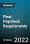 Final Paycheck Requirements - Webinar (Recorded) - Product Thumbnail Image