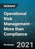 Operational Risk Management - More than Compliance - Webinar (Recorded)- Product Image