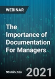 The Importance of Documentation For Managers - Webinar (Recorded)- Product Image