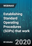 Establishing Standard Operating Procedures (SOPs) that work - Webinar (Recorded)- Product Image