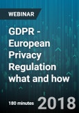 3-Hour Virtual Seminar on GDPR - European Privacy Regulation what and how - Webinar (Recorded)- Product Image