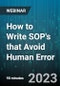 How to Write SOP's that Avoid Human Error - Webinar (Recorded) - Product Image