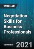 Negotiation Skills for Business Professionals - Webinar (Recorded)- Product Image