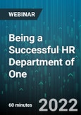 Being a Successful HR Department of One - Webinar (Recorded)- Product Image