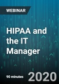 HIPAA and the IT Manager - Webinar (Recorded)- Product Image
