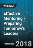 3-Hour Virtual Seminar on Effective Mentoring - Preparing Tomorrow's Leaders - Webinar (Recorded)- Product Image