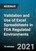Validation and Use of Excel Spreadsheets in FDA Regulated Environments - Webinar (Recorded)- Product Image