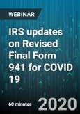 IRS updates on Revised Final Form 941 for COVID 19 - Webinar (Recorded)- Product Image