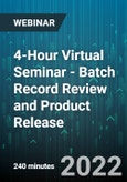 4-Hour Virtual Seminar - Batch Record Review and Product Release - Webinar (Recorded)- Product Image