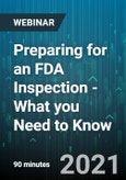 Preparing for an FDA Inspection - What you Need to Know - Webinar (Recorded)- Product Image