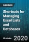 Shortcuts for Managing Excel Lists and Databases - Webinar (Recorded) - Product Thumbnail Image