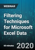 Filtering Techniques for Microsoft Excel Data - Webinar (Recorded)- Product Image
