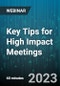 Key Tips for High Impact Meetings - Webinar (Recorded) - Product Thumbnail Image