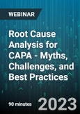 Root Cause Analysis for CAPA - Myths, Challenges, and Best Practices - Webinar (Recorded)- Product Image