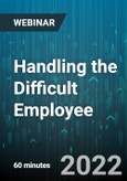 Handling the Difficult Employee - Webinar (Recorded)- Product Image