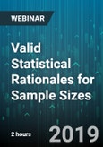2-Hour Virtual Seminar on Valid Statistical Rationales for Sample Sizes - Webinar (Recorded)- Product Image