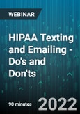 HIPAA Texting and Emailing - Do's and Don'ts - Webinar (Recorded)- Product Image