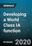Developing a World Class IA function - Webinar (Recorded)- Product Image