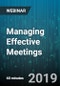 Managing Effective Meetings - Webinar (Recorded) - Product Thumbnail Image
