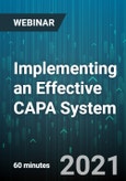 Implementing an Effective CAPA System - Webinar (Recorded)- Product Image