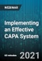 Implementing an Effective CAPA System - Webinar - Product Image