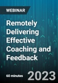 Remotely Delivering Effective Coaching and Feedback - Webinar (Recorded)- Product Image