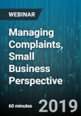 Managing Complaints, Small Business Perspective - Webinar (Recorded)- Product Image