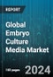 Global Embryo Culture Media Market by Formulations (Bicarbonate-Based Formulations, HEPES-Based Media Formulations), Component (Amino Acids, Antibiotic, Buffer), End-User - Forecast 2024-2030 - Product Image