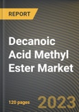 Decanoic Acid Methyl Ester Market Research Report by Product Type (Natural 9-Decanoic Acid Methyl Ester and Synthetic 9-Decanoic Acid Methyl Ester), Application, State - United States Forecast to 2027 - Cumulative Impact of COVID-19- Product Image