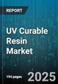 UV Curable Resin Market by Resin Type (Epoxy Acrylates, Polyester Acrylates, Polyether Acrylates), Composition (Additives, Monomers, Oligomers), Functionality, Curing Process, Application, End-User Industry - Global Forecast 2025-2030- Product Image