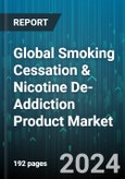Global Smoking Cessation & Nicotine De-Addiction Product Market by Product (Drug Therapy, E-Cigarettes, Nicotine Inhalers), Distribution (Drug Store, Hospital Pharmacies, Online Pharmacies) - Forecast 2023-2030- Product Image