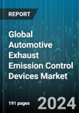 Global Automotive Exhaust Emission Control Devices Market by Device Type (Diesel Oxidation Catalyst, Diesel Particulate Filter, Selective Catalytic Reduction), Engine Type (Diesel, Gasoline, Hybrid), Material Type, Distribution, Vehicle - Forecast 2024-2030- Product Image