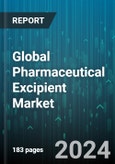 Global Pharmaceutical Excipient Market by Type (Inorganic, Organic), Formulation (Oral Formulations, Parenteral Formulations, Topical Formulations), Function - Forecast 2024-2030- Product Image