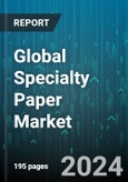 Global Specialty Paper Market by Type (Banknotes & Security Papers, Décor Papers, Flexible Packaging Papers), Material (Additives, Coatings, Fillers & Binders), Application - Forecast 2024-2030- Product Image